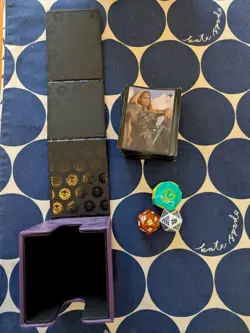 Mtg Ultra Pro Deck Box Leather Alcove Flip Magnetic Foil Swamp Mana Symbol - Image 4
