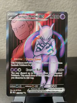 Pokemon TCG Team Rockets Mewtwo EX 213/182 Full Art Destined Rivals - Image 1