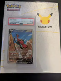 2021 Pokemon Sword & Shield Chilling Reign Fa/Galarian Zapdos V #174 PSA 9 - Image 1