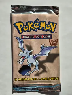 Pokemon Fossil booster pack factory sealed Aerodactyl WOC6071 - Image 1