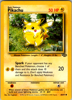 Pokemon 1999 Jungle: Pikachu 60/64 - LP - Image 1