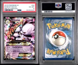 2015 POKEMON XY BREAKTHROUGH #64 M MEWTWO EX PSA 6 - Image 3