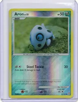 2007 Pokemon Mysterious Treasures Aron Reverse Holo 71/123 - Image 1