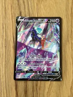 Pokemon TCG Shadow Rider Calyrex V Astral Radiance TG17/TG30 Holo Ultra Rare - Image 1