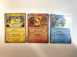 Pokemon TCG: 2025 Prismatic Evolutions Promo Flareon, Jolteon, Vaporeon SVP 167 - Image 1