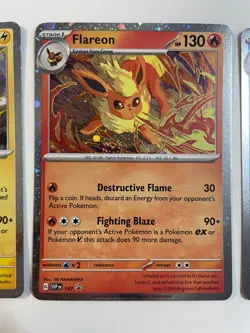 Pokemon TCG: 2025 Prismatic Evolutions Promo Flareon, Jolteon, Vaporeon SVP 167 - Image 4