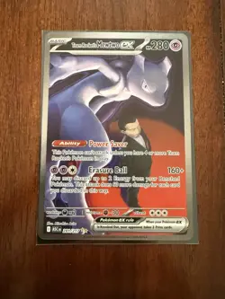 Team Rocket’s Mewtwo ex 281/217 SIR Secret Ascended Heroes Pokemon IN HAND MINT - Image 1