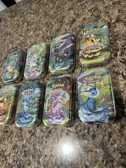Pokemon Prismatic Evolutions Mini Tin Set of 8 Eeveelutions - Image 5