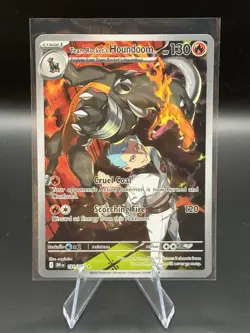 Pokemon TCG Destined Rivals Team Rocket's Houndoom 191/182 Illustrator Full Art - Image 1