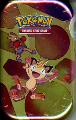Factory Sealed Pokemon TCG Mini Tin - Meowth & Hitmonchan - New - Image 1