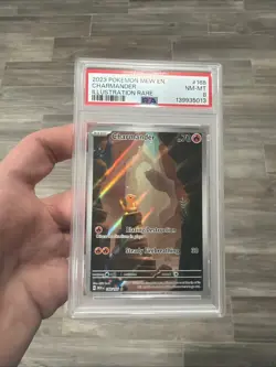 2023 POKEMON MEW EN-151 ILLUSTRATION RARE #168 CHARMANDER PSA 8 - Image 1