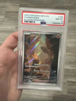 2023 POKEMON MEW EN-151 ILLUSTRATION RARE #168 CHARMANDER PSA 8 - Image 2