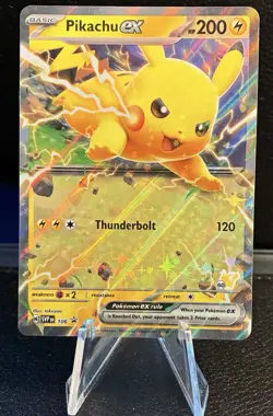 Pokemon TCG Pikachu ex SVP 106 2024 Battle Academy Black Star Promo Card - NM - Image 1