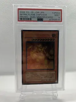 Yugioh INFERNAL FLAME EMPEROR PSA 9 Japanese ultimate rare - Image 1