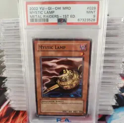 2002 YU-GI-OH! METAL RAIDERS MRD-028 MYSTIC LAMP - 1st Ed - PSA 9 - Image 1