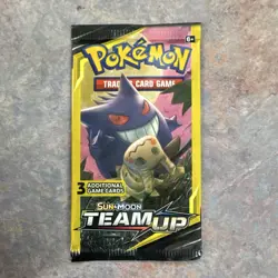 Pokemon Sun & Moon Team Up Booster Pack Gengar Mimikyu 3 Cards factory seal - Image 1