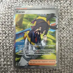 Pokemon TCG Twilight Masquerade Kieran 206/167 Full Art Holo Trainer Card - Image 1