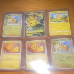 Pokemon TCG Pikachu Card Lot 6x Regular Foil English Lightning Standard - Image 1
