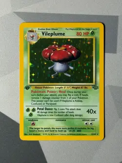 Pokemon Cards Vileplume 15/64 1ST EDITION Jungle Holo Rare - Image 1