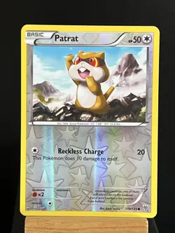 Pokemon Card Patrat 110/135 Reverse Holo Black & White Plasma Storm Near Mint - Image 1