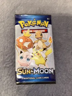 Pokemon Sun And Moon General Mills Cereal 3 Card Booster Pack Sealed - Image 1