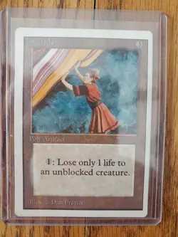 Magic The Gathering FORCEFIELD UNLIMITED Series Poly Artifact Card VERY NICE - Image 1