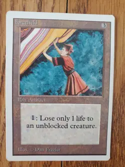 Magic The Gathering FORCEFIELD UNLIMITED Series Poly Artifact Card VERY NICE - Image 2