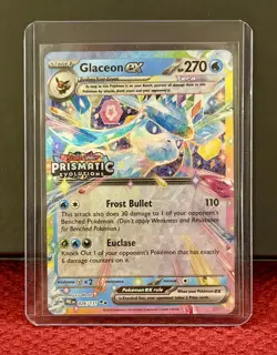 Pokemon TCG Glaceon EX (Prismatic Evolutions Stamped) Promo Card 026/131 - Image 1