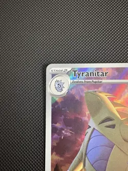 Pokemon TCG Tyranitar Holo Card Scarlet & Violet Paldea Evolved 222/193 - Image 3