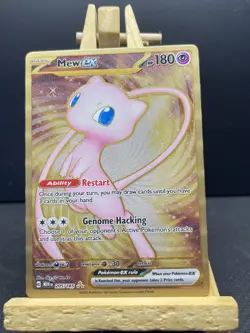 2023 Mew EX 205/165 Scarlet & Violet 151 Metal Full Art Pokemon Card - Image 1