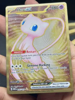2023 Mew EX 205/165 Scarlet & Violet 151 Metal Full Art Pokemon Card - Image 4