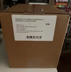 Pokemon TCG Crown Zenith Regidrago & Regieleki V Collection Box Set Sealed Case - Image 1