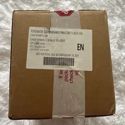 Pokemon Pikachu v Shining Fates Box Case 6 Collection Sealed - Image 1