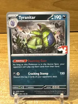 Tyranitar 095/159 Pokemon TCG Journey Together Prize Pack Series Non-Holo NM - Image 1