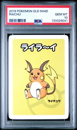 2019 POKEMON OLD MAID RAICHU PSA 10 - Image 1