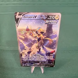 Pokemon Zeraora V Ultra Rare Full Art Holo Rapid Strike 166/198 Chilling Reign - Image 1