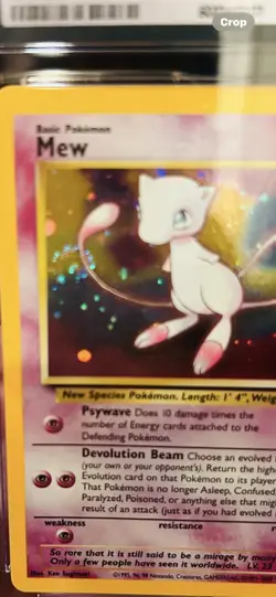 Mew Holo #9 Black Star Movie Promo 2000 Pokemon League Swirl 💫 CGC 8.5 - Image 3