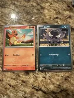 Pokemon TCG Charmander 020/217 & Gastly 123/217 Cosmo Holo Promos Ascended Heros - Image 1