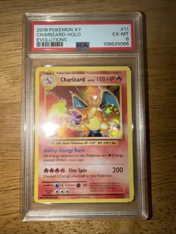 Pokemon 2016 Charizard Holo XY Evolutions Rare #11 LV.76 PSA 6 Holo Rare - Image 1