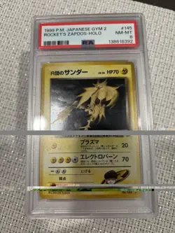 Pokemon Japanese Challenge From the Darkness Rockets Zapdos #145 PSA 8 - Image 1