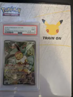 2025 POKEMON SVP EN-SV BLACK STAR PROMO #173 EEVEE PSA 9 MINT PC ETB - Image 1