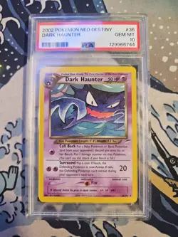 2002 Pokemon Neo Destiny #36/105 Dark Haunter PSA 10 GEM MINT - Image 1