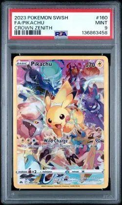 2023 Pokemon SWSH Crown Zenith Pikachu #160/159 PSA 9 - Image 2