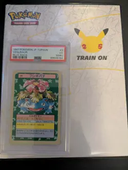 Venusaur Pokemon 1997 Topsun Blue Back Japanese #3 PSA 3(MK) - Image 1