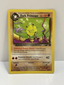 Pokemon WOTC TCG Vintage Dark Primeape 43/82 Team Rocket Regular MP - Image 1
