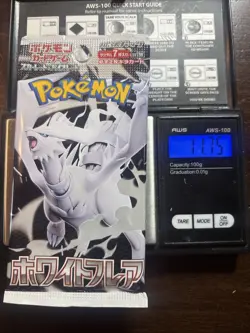 Heavy 11.75g Pokemon Sealed White Flare Japanese Booster Pack - Image 1