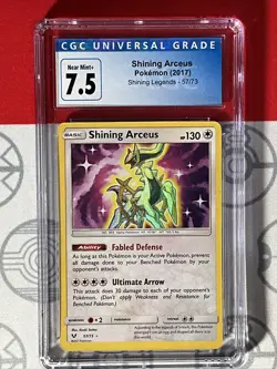 CGC 7.5 Shining Arceus 57/73 Shining Legends 2017 Rare Pokemon TCG PSA BGS 9051 - Image 1