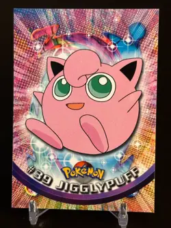 Topps Pokemon Card #39 Jigglypuff Blue Logo NM - Image 1