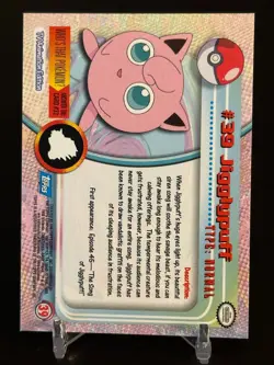 Topps Pokemon Card #39 Jigglypuff Blue Logo NM - Image 2