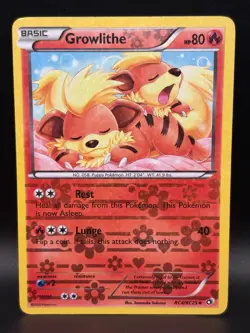 Growlithe RC4/RC25 Reverse Holo Pokemon Card 2013 Legendary Treasures LP - Image 1